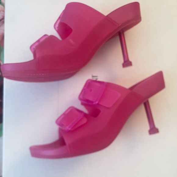 Balenciaga Fuchsia Heeled Mules